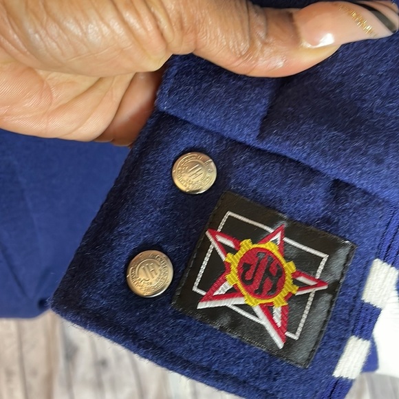 🔥🔥🔥ATL HAWKS VINTAGE WOOL BOMBER JACKET W Leather Lettering Size: XXL🥶🔥🔥🔥 - Picture 16 of 17